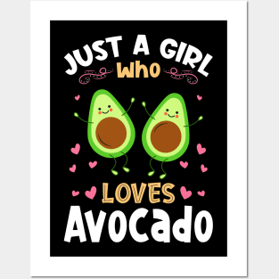 Just a Girl who Loves Avocado Gift Posters and Art